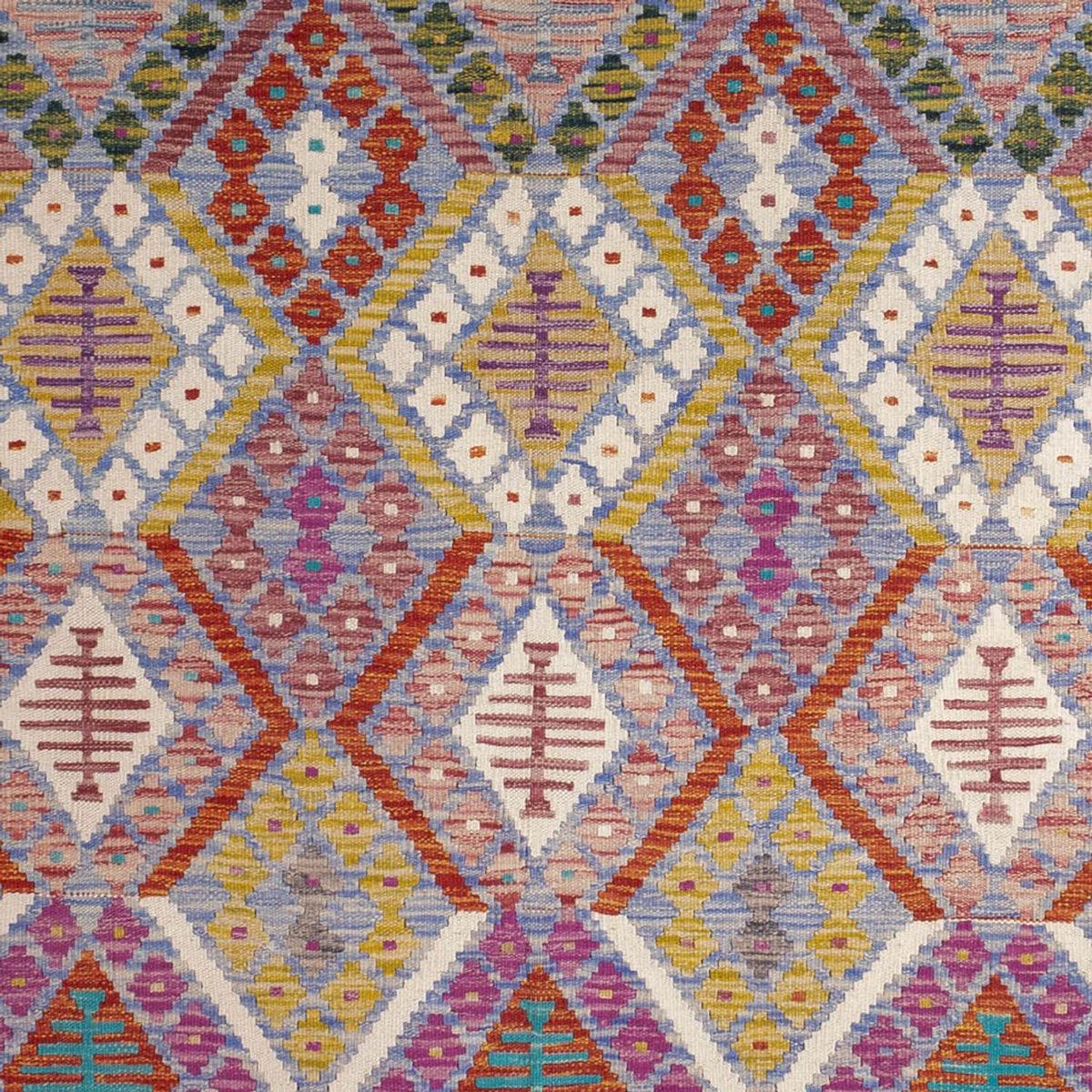 Kelim tapijt - Splash - 250 x 191 cm - veelkleurig