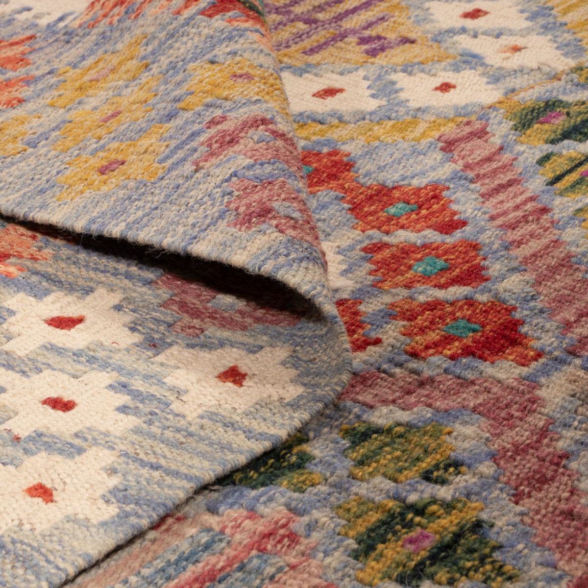 Kelim tapijt - Splash - 250 x 191 cm - veelkleurig