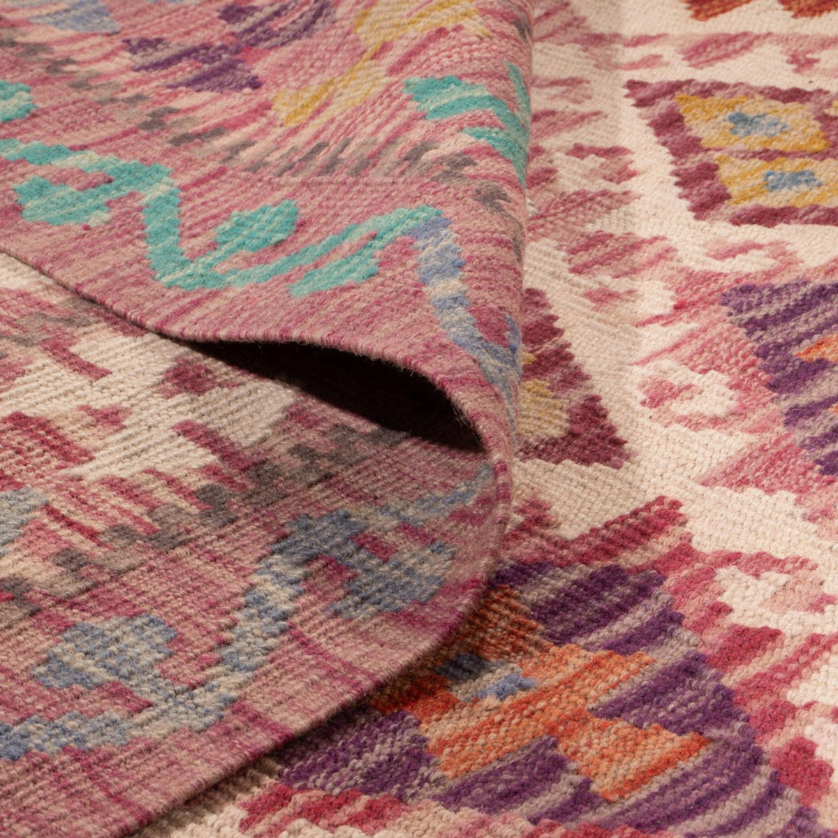 Kelim tapijt - Splash - 308 x 215 cm - veelkleurig