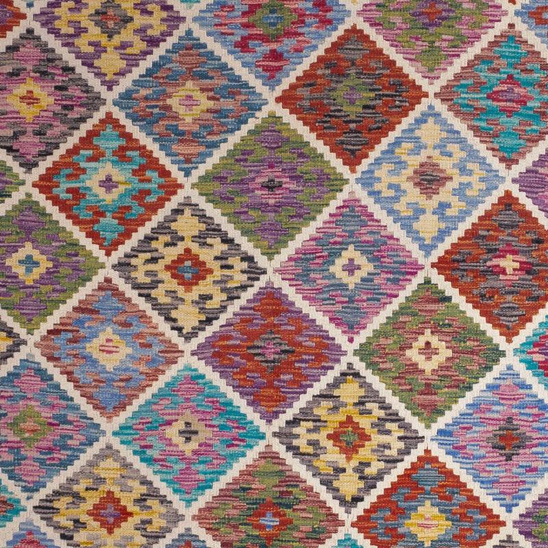 Kelim tapijt - Splash - 285 x 206 cm - veelkleurig