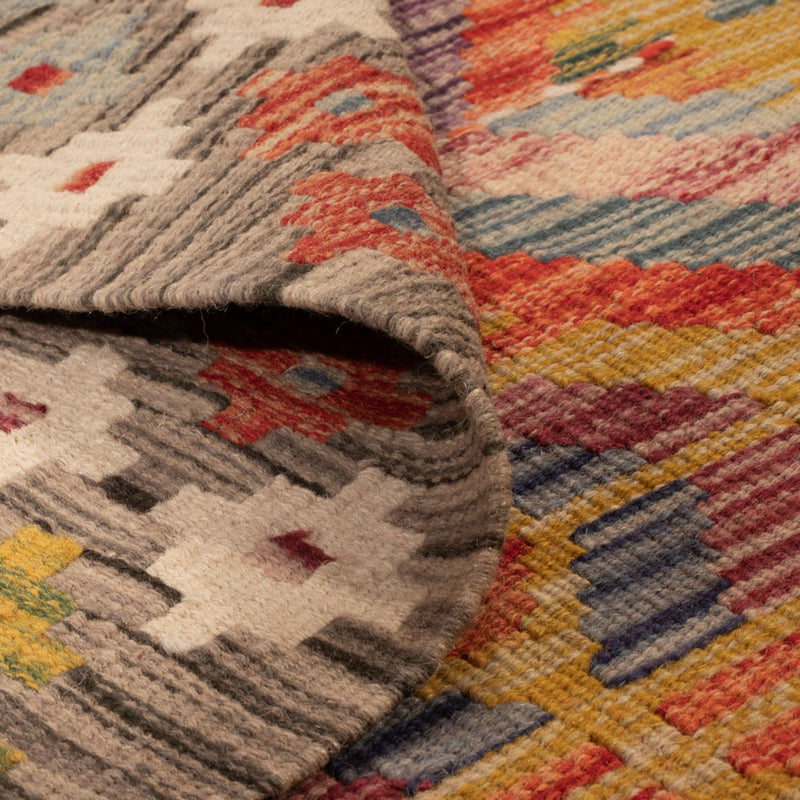 Loper Kelim tapijt - Splash - 192 x 101 cm - veelkleurig
