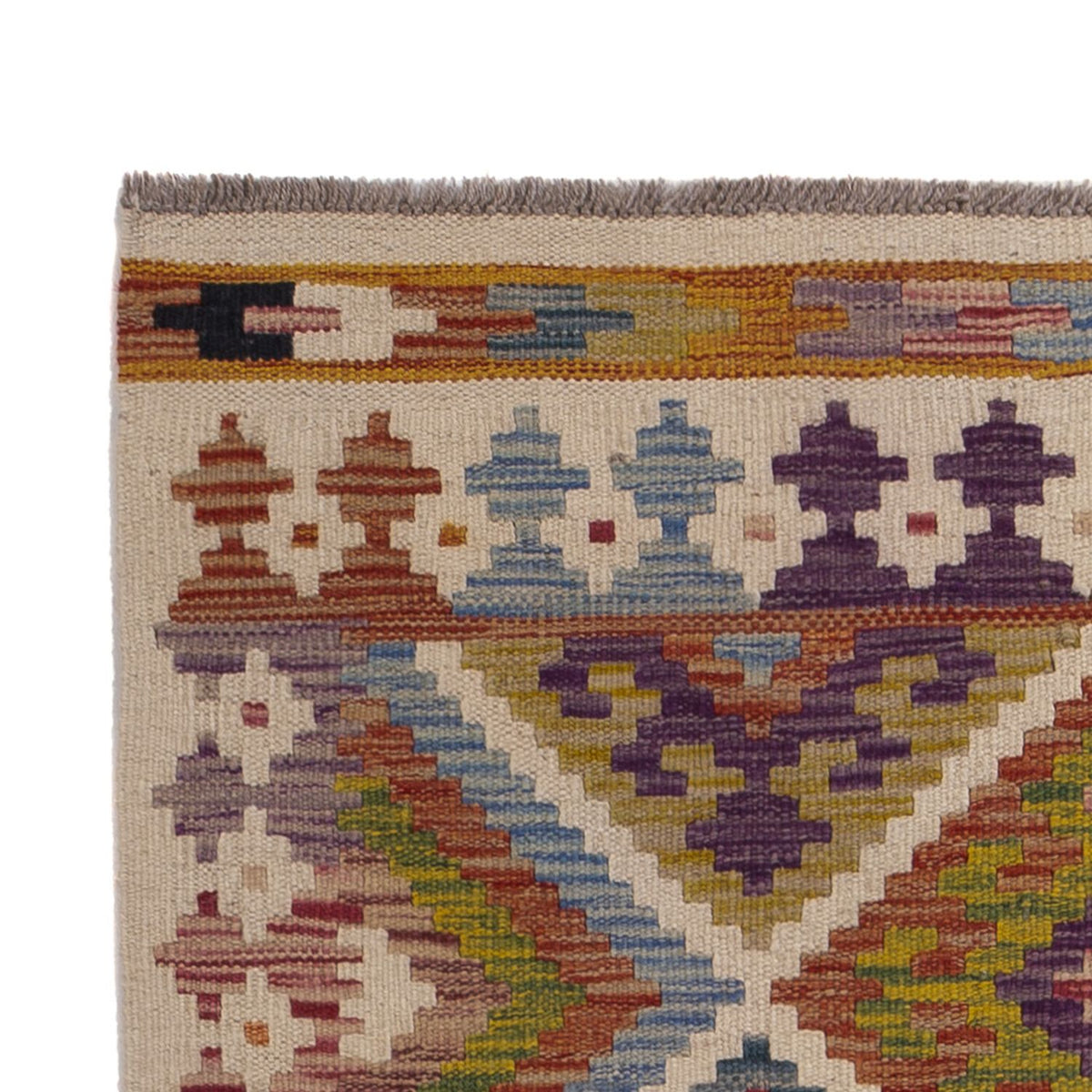 Loper Kelim tapijt - Splash - 195 x 95 cm - veelkleurig