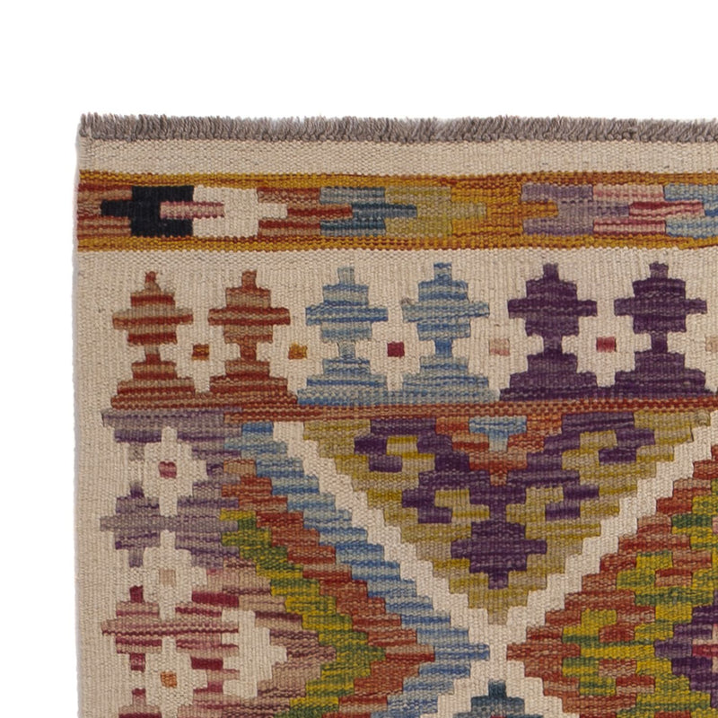 Loper Kelim tapijt - Splash - 195 x 95 cm - veelkleurig