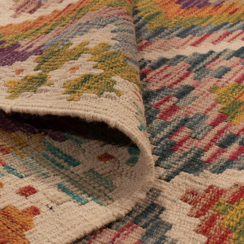 Loper Kelim tapijt - Splash - 195 x 95 cm - veelkleurig