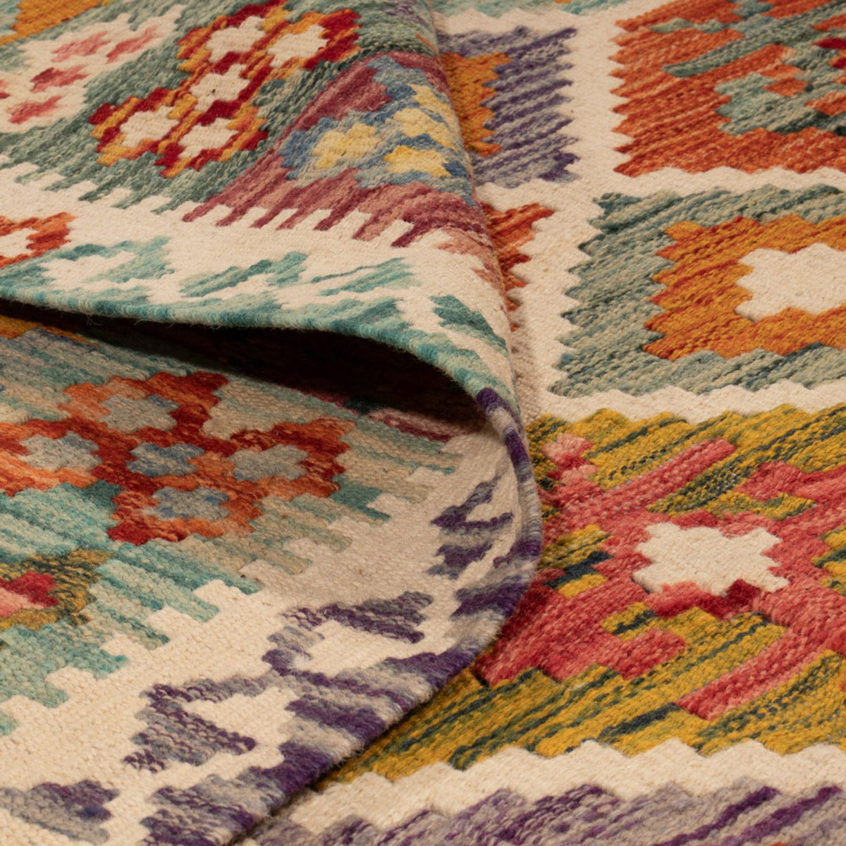 Kelim tapijt - Splash - 238 x 178 cm - veelkleurig