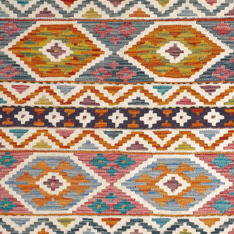Kelim tapijt - Splash - 197 x 154 cm - veelkleurig