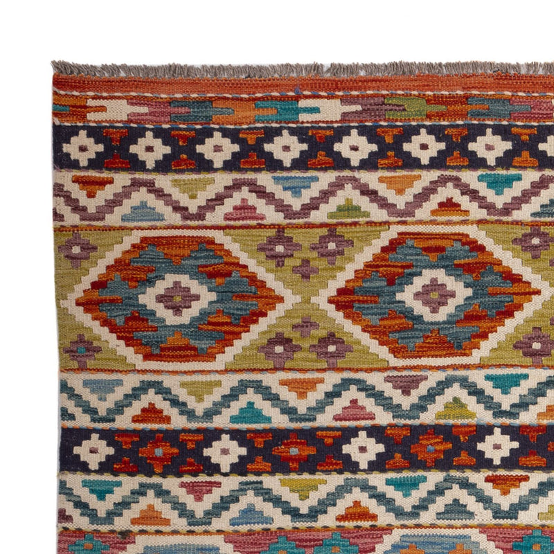 Kelim tapijt - Splash - 198 x 152 cm - veelkleurig