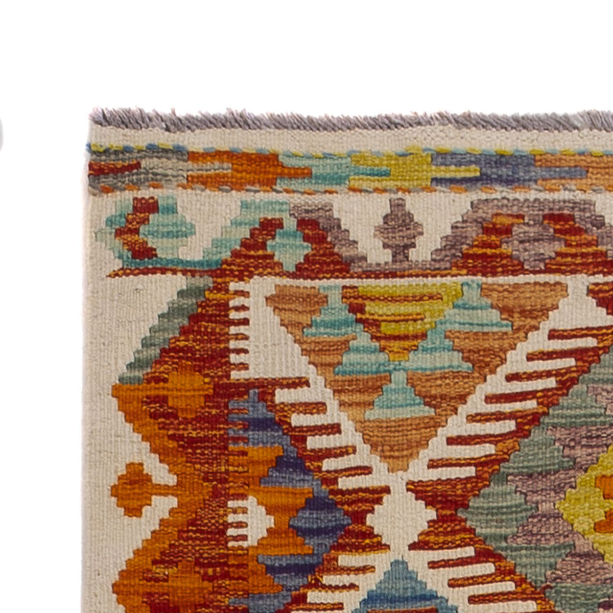 Loper Kelim tapijt - Splash - 234 x 80 cm - veelkleurig