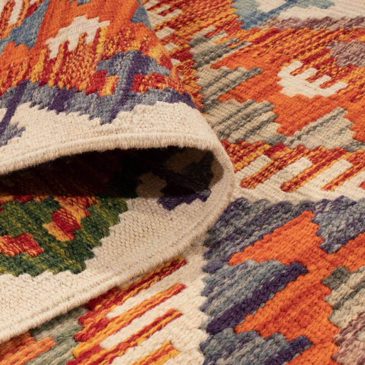 Loper Kelim tapijt - Splash - 234 x 80 cm - veelkleurig