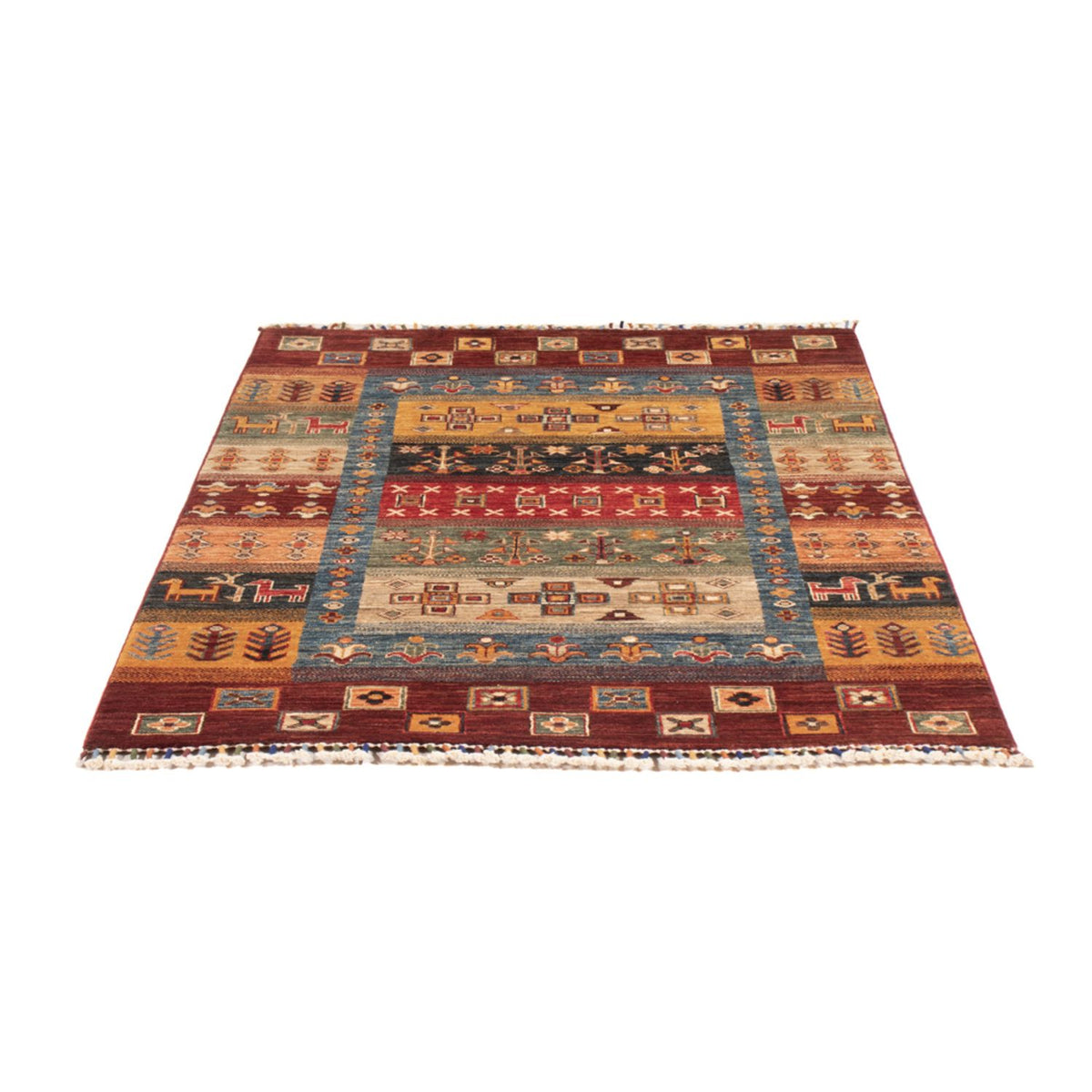 Gabbeh Tapijt - Loribaft Perzisch - 143 x 105 cm - veelkleurig