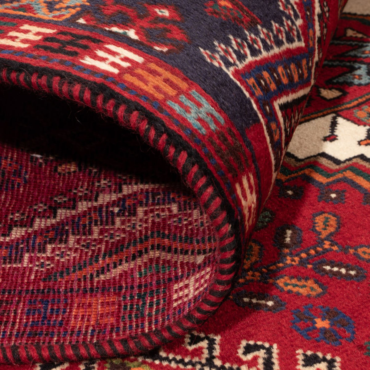 Perzisch Tapijt - Nomadisch - 256 x 141 cm - donkerrood