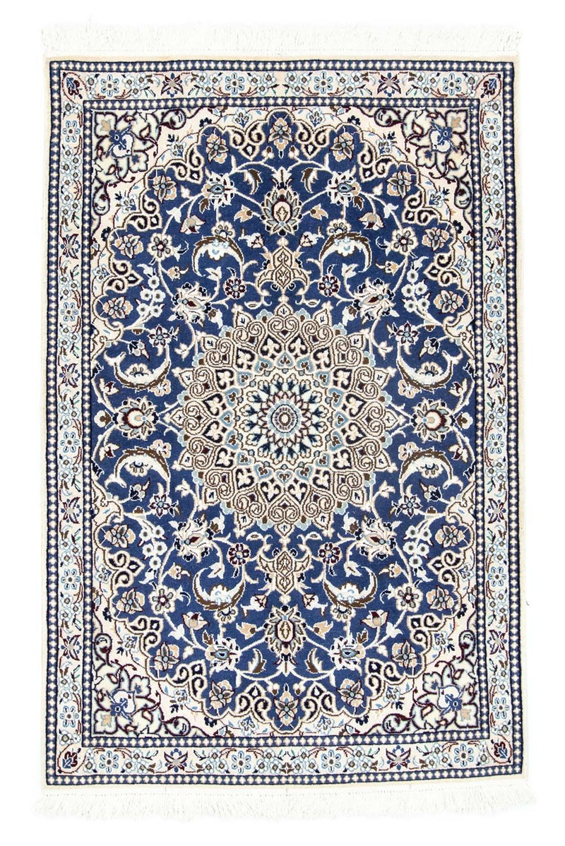 Perzisch tapijt - Nain - 135 x 89 cm - blauw