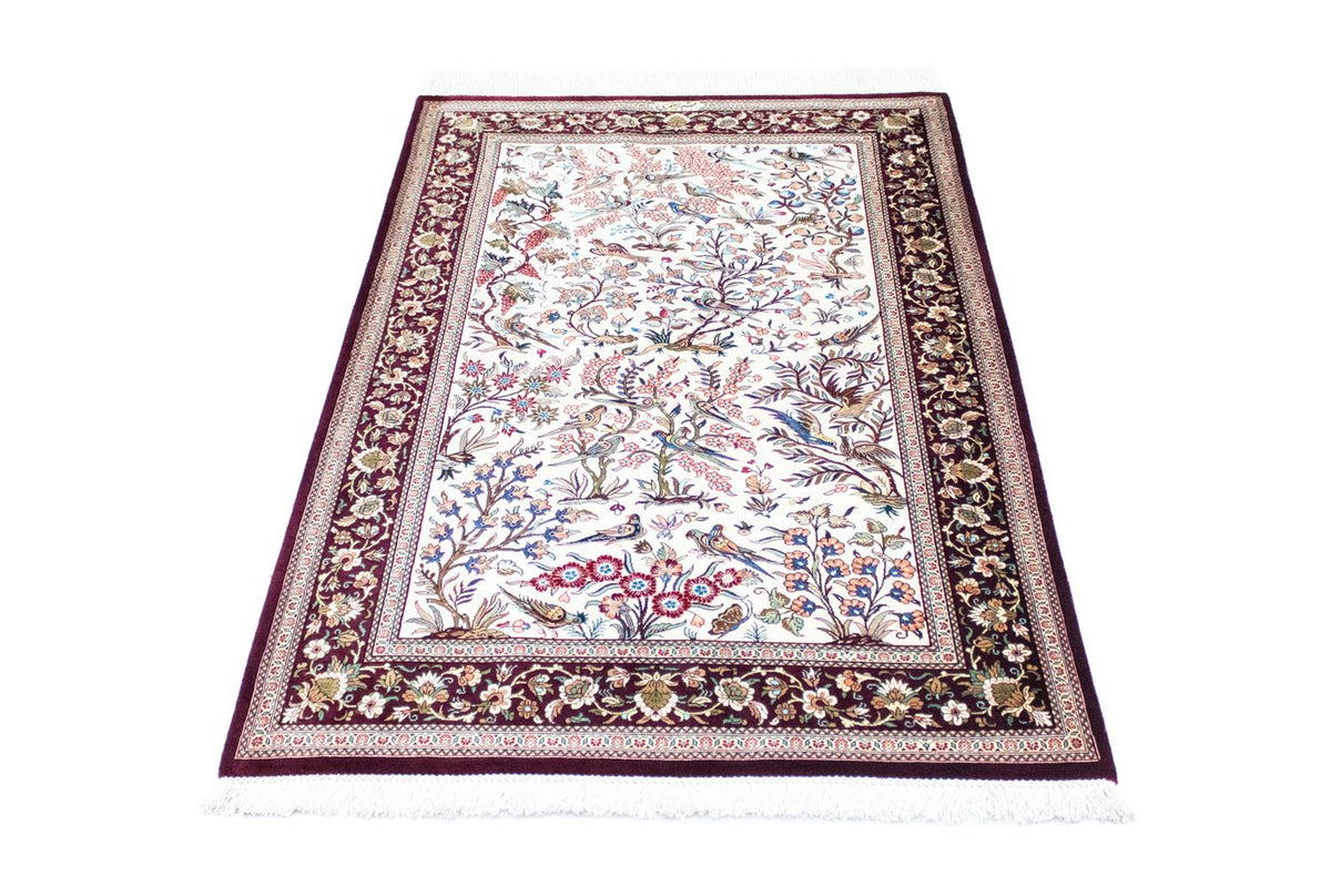 Zijden tapijt - Ghom Silk - Premium - 123 x 80 cm - beige