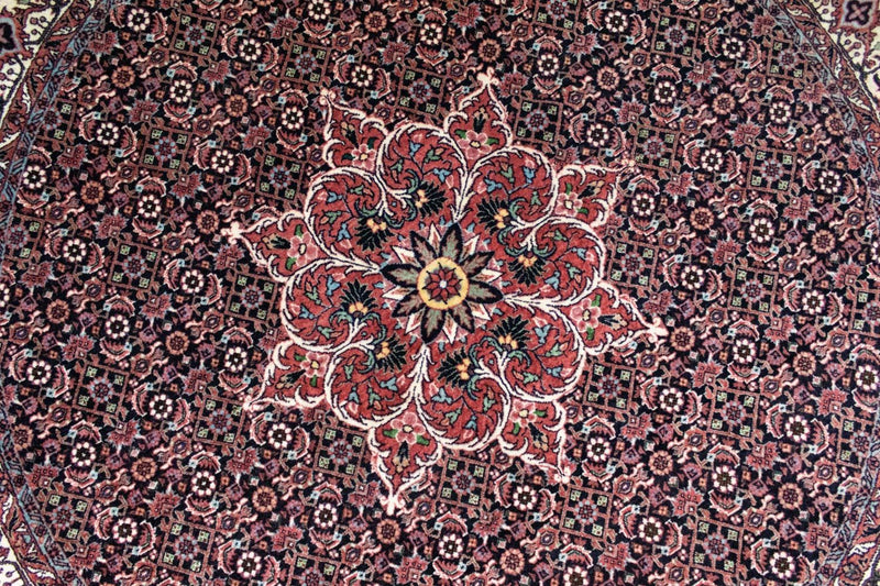 Perzisch tapijt - Bijar rond  - 155 x 155 cm - blauw
