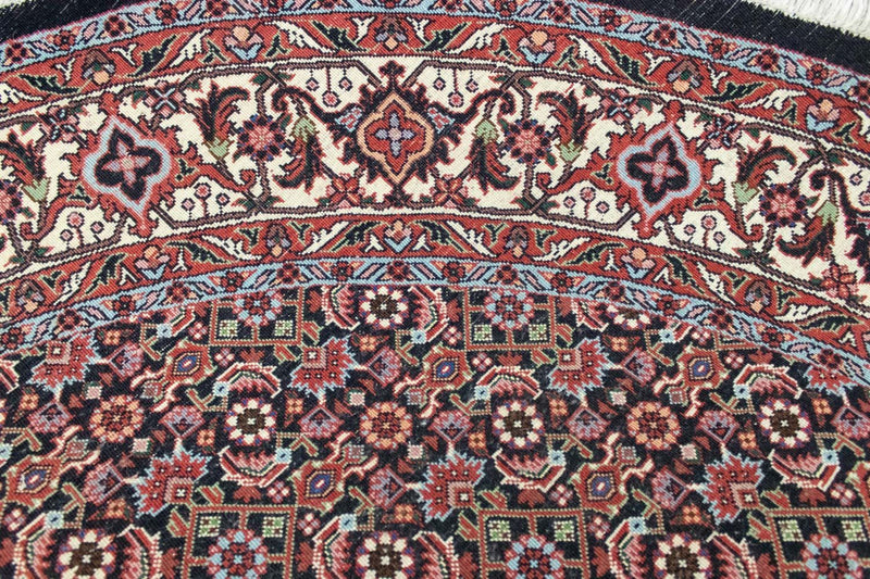 Perzisch tapijt - Bijar rond  - 155 x 155 cm - blauw