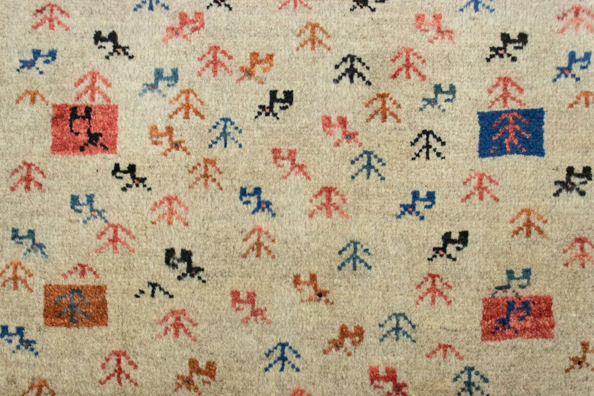 Gabbeh tapijt - Perzisch - 128 x 73 cm - beige