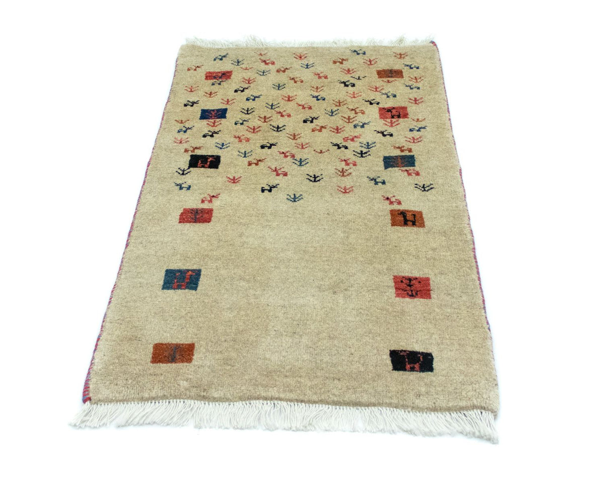 Gabbeh tapijt - Perzisch - 128 x 73 cm - beige