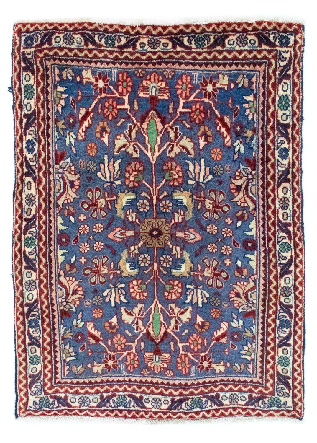 Perzisch tapijt - Bijar - 84 x 63 cm - blauw