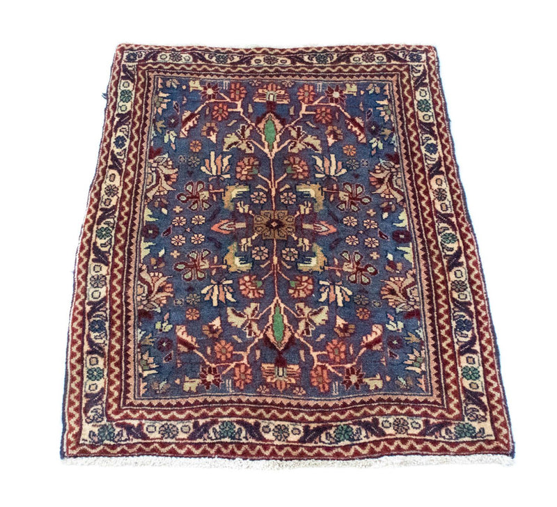 Perzisch tapijt - Bijar - 84 x 63 cm - blauw