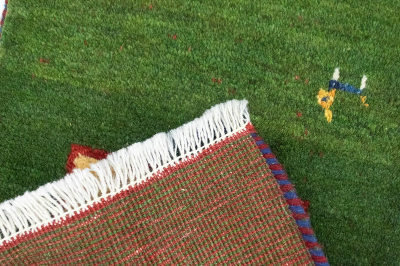 Gabbeh tapijt - Perzisch - 60 x 40 cm - groen