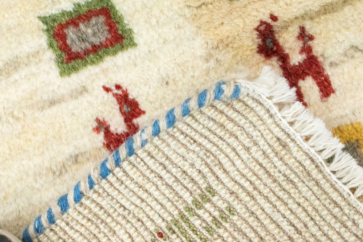 Perzische Gabbeh Tapijt 60x40cm - Perserteppich Wollteppich