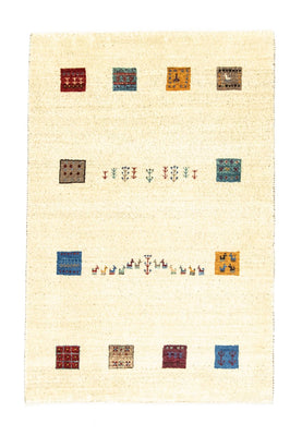 Gabbeh Tapijt - Loribaft Perzisch - 128 x 80 cm - beige