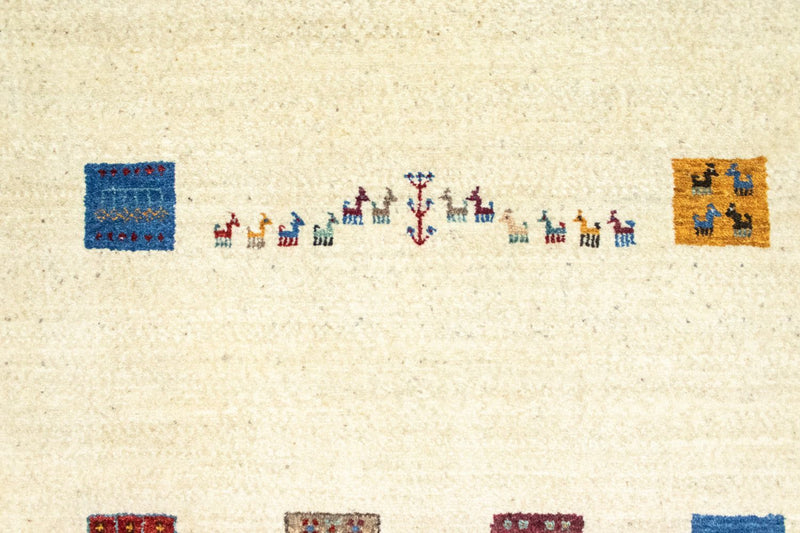 Gabbeh Tapijt - Loribaft Perzisch - 128 x 80 cm - beige