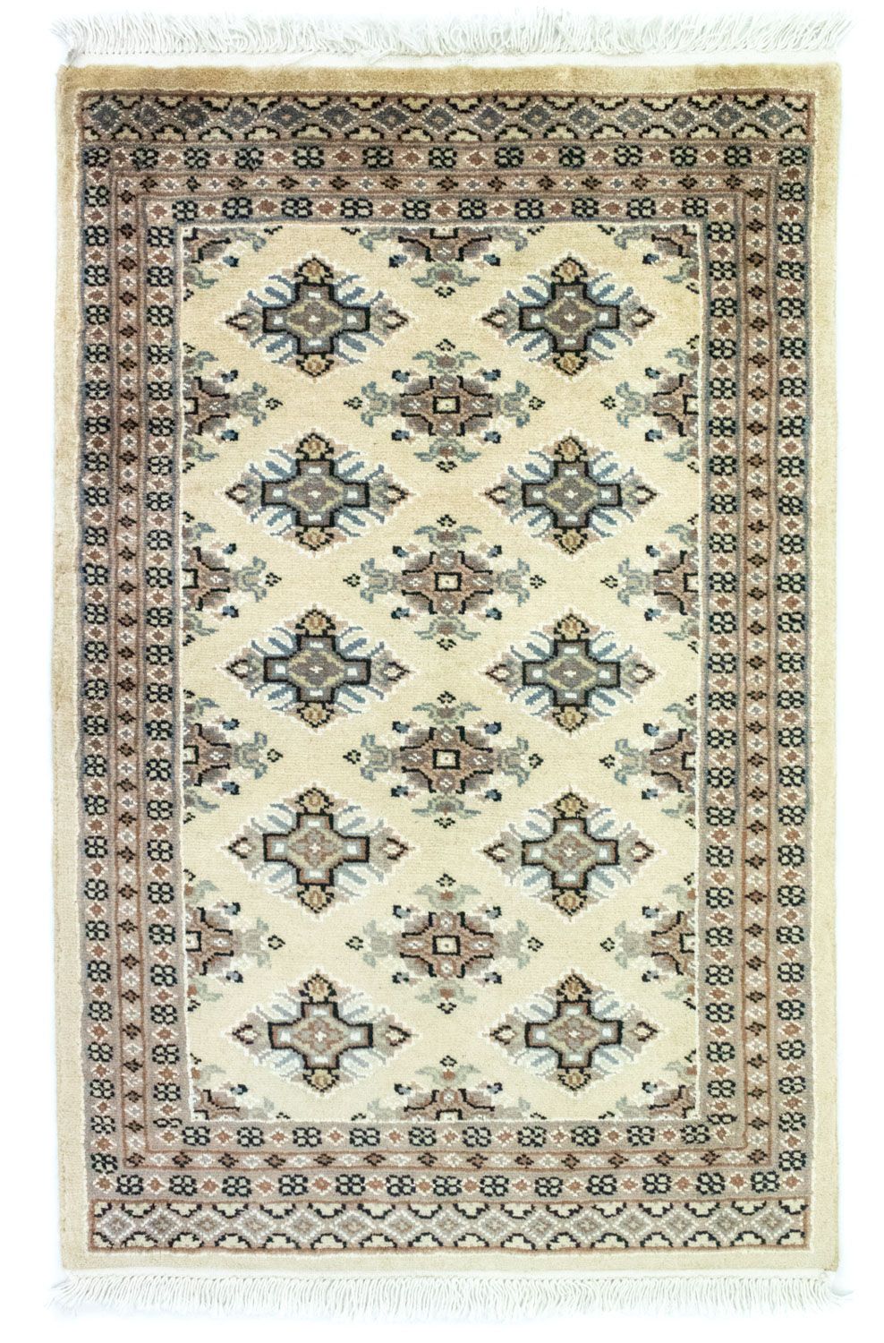 Pakistaans tapijt - 93 x 61 cm - beige