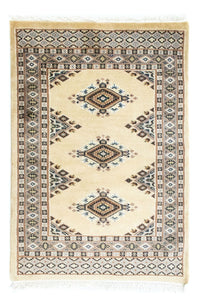 Pakistaans tapijt - 92 x 64 cm - beige