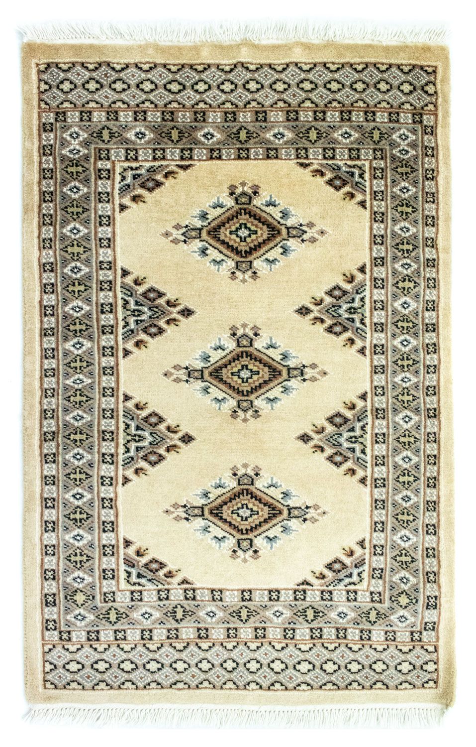 Pakistaans tapijt - 95 x 64 cm - beige
