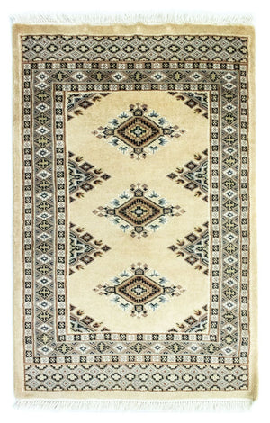 Pakistaans tapijt - 95 x 64 cm - beige