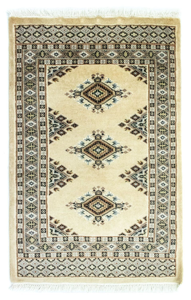 Pakistaans tapijt - 95 x 64 cm - beige