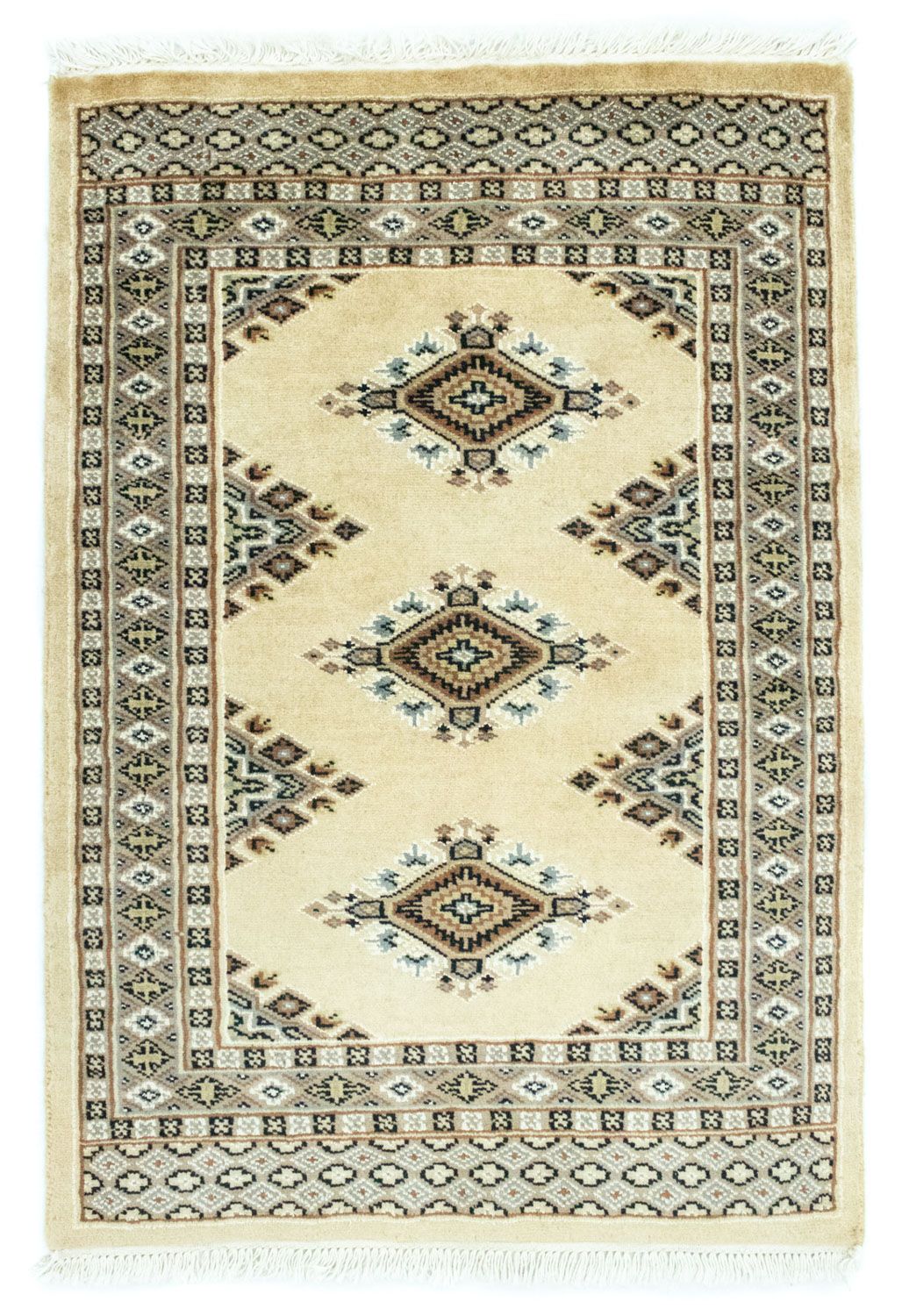 Pakistaans tapijt - 94 x 64 cm - beige