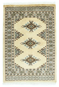Pakistaans tapijt - 94 x 64 cm - beige