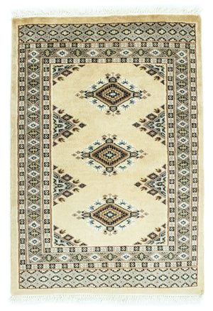 Pakistaans tapijt - 94 x 64 cm - beige