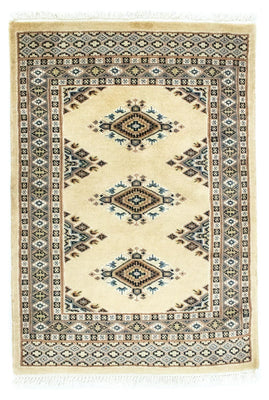 Pakistaans tapijt - 92 x 64 cm - beige