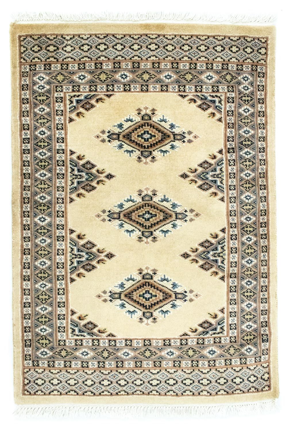 Pakistaans tapijt - 92 x 64 cm - beige