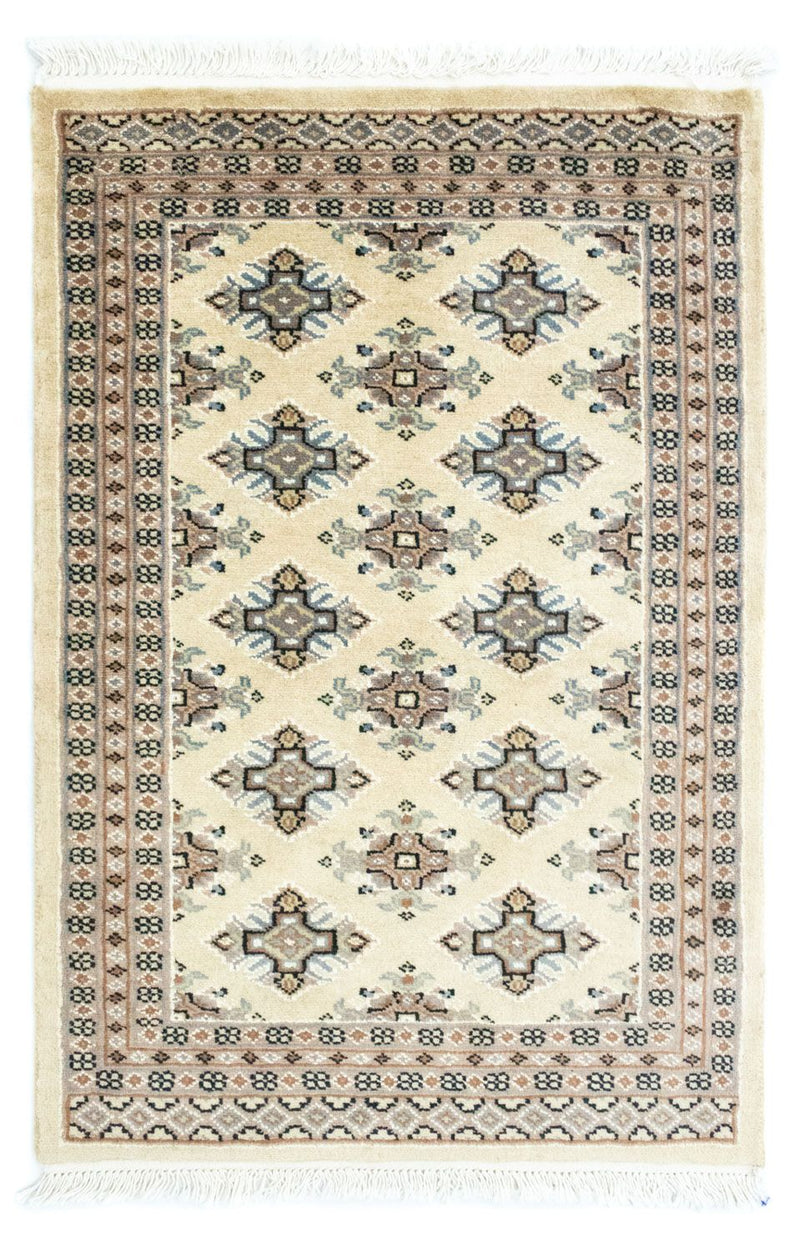 Pakistaans tapijt - 92 x 62 cm - beige