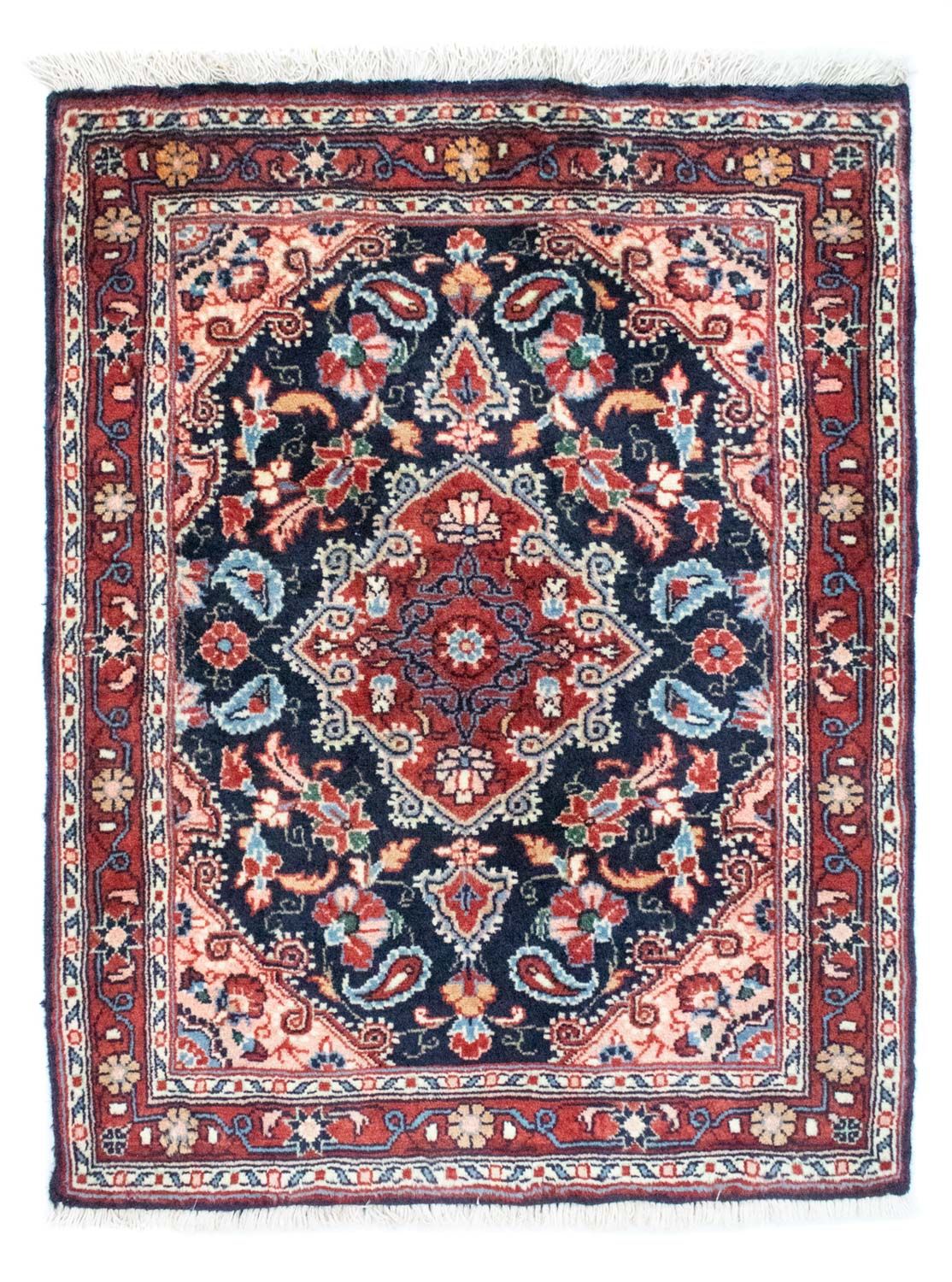 Perzisch tapijt - Bijar - 90 x 73 cm - blauw