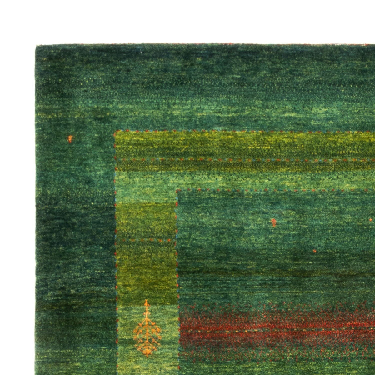 Gabbeh Tapijt - Loribaft Perzisch - 245 x 175 cm - groen