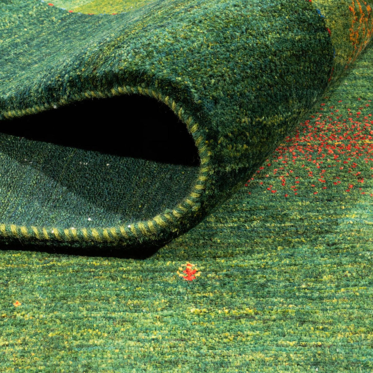 Gabbeh Tapijt - Loribaft Perzisch - 245 x 175 cm - groen