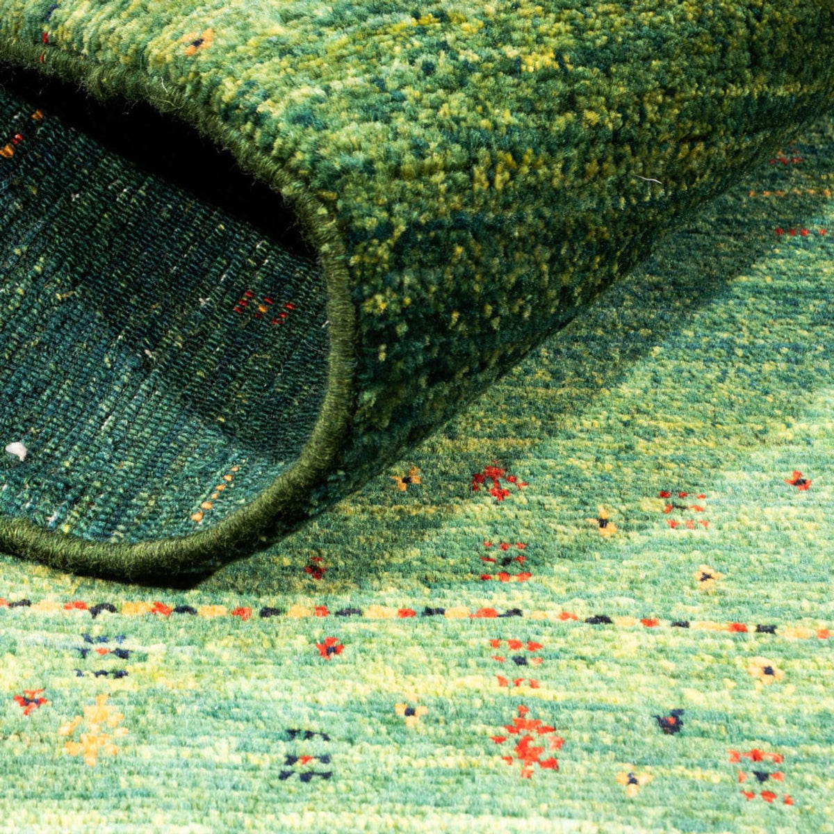 Gabbeh Tapijt - Loribaft Perzisch - 139 x 99 cm - groen