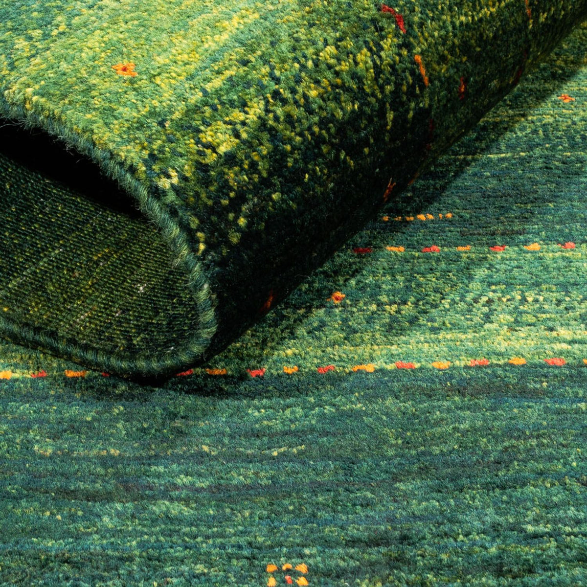 Gabbeh Tapijt - Loribaft Perzisch - 134 x 85 cm - groen