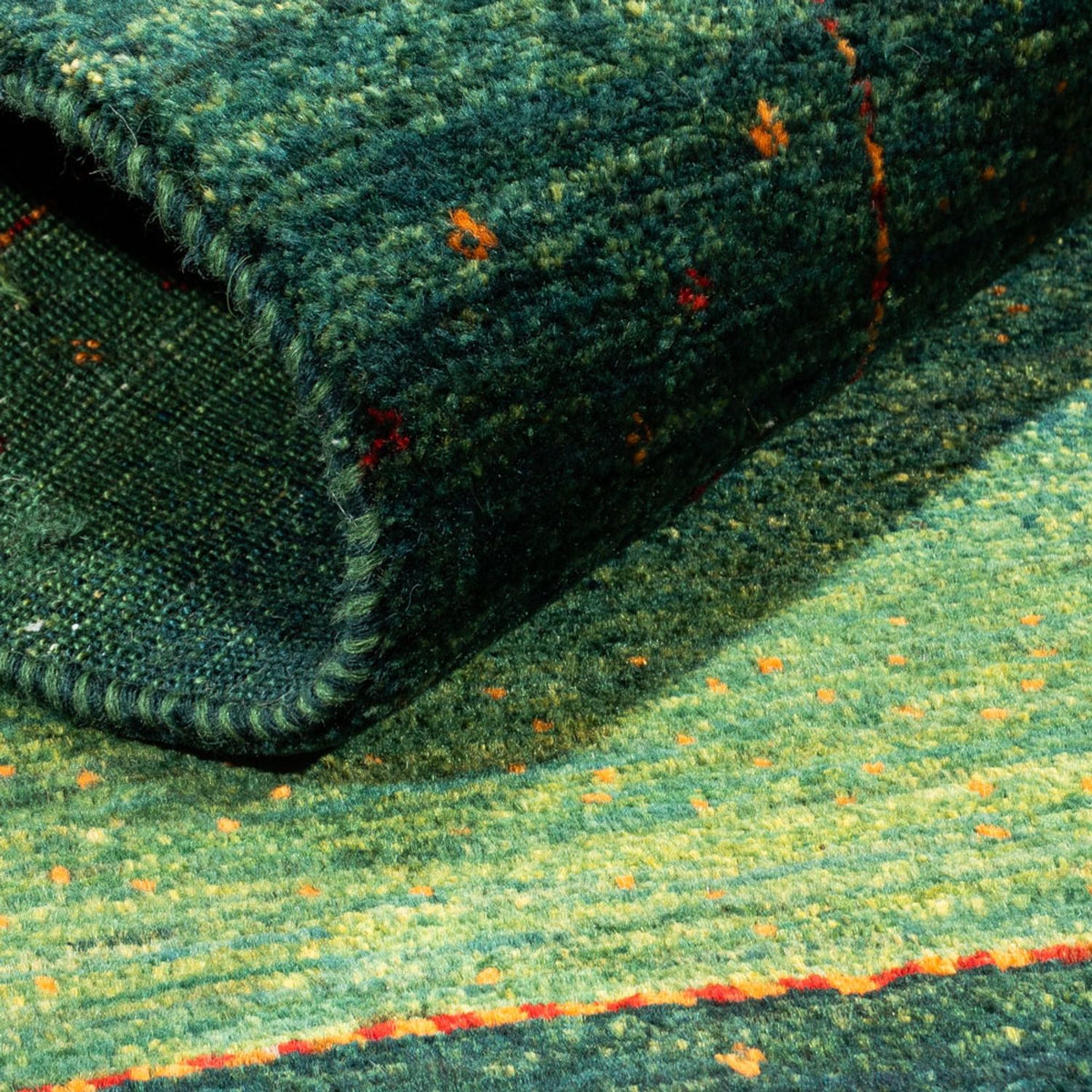 Gabbeh Tapijt - Loribaft Perzisch - 126 x 88 cm - groen