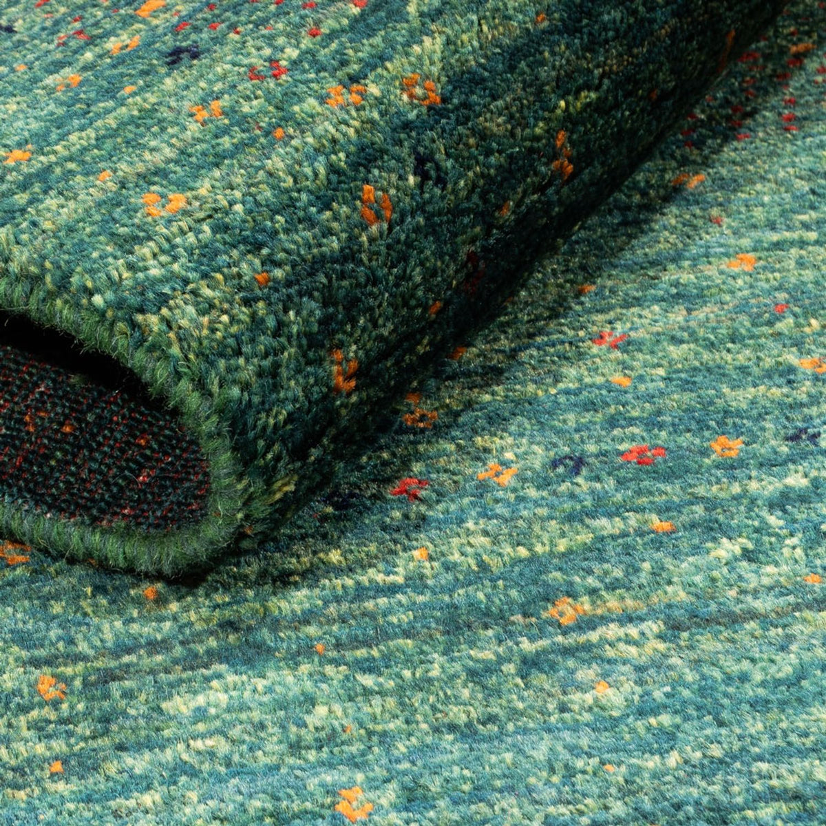 Gabbeh Tapijt - Loribaft Perzisch - 124 x 87 cm - groen