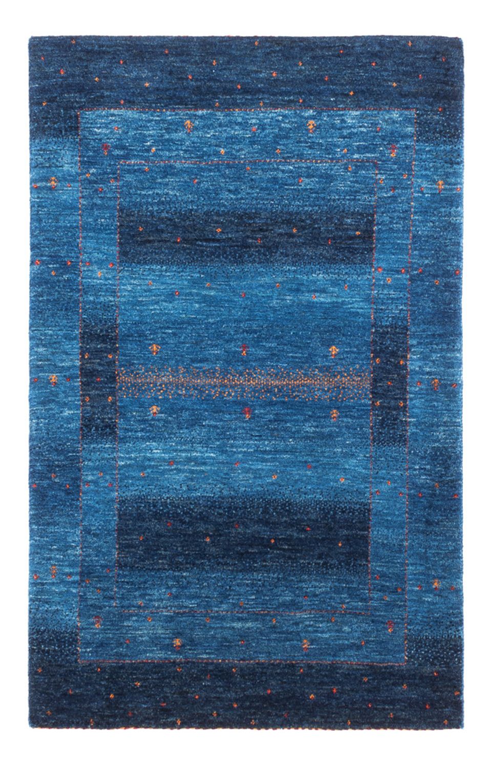 Gabbeh Tapijt - Loribaft Perzisch - 129 x 85 cm - blauw