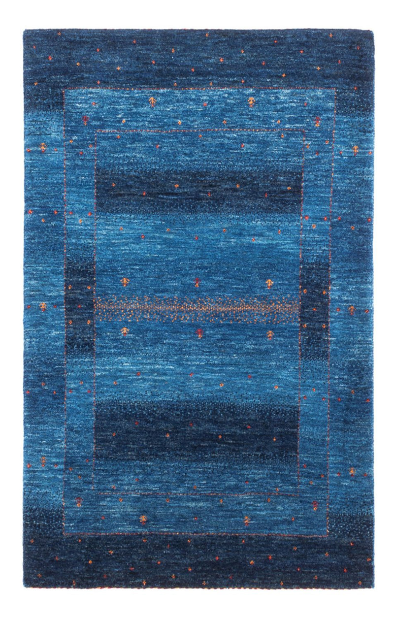 Gabbeh Tapijt - Loribaft Perzisch - 129 x 85 cm - blauw