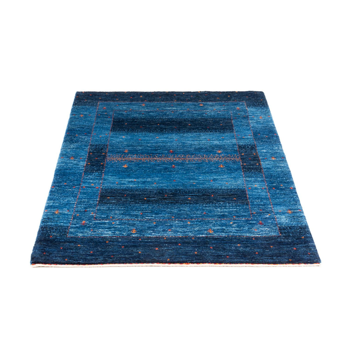 Gabbeh Tapijt - Loribaft Perzisch - 129 x 85 cm - blauw