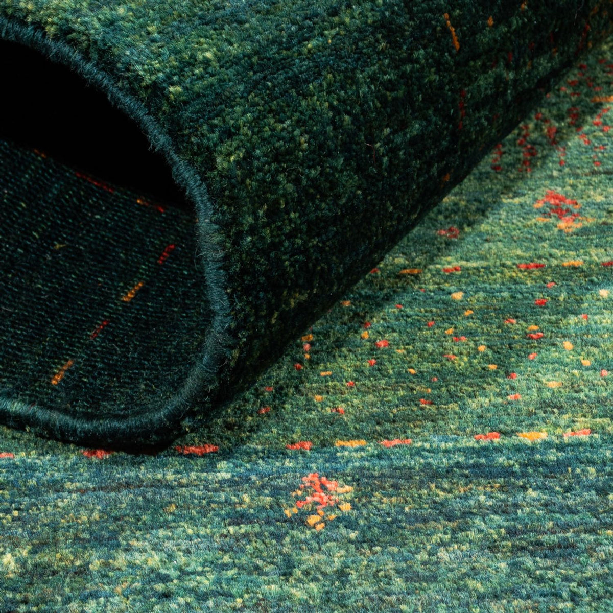 Gabbeh Tapijt - Loribaft Perzisch - 132 x 85 cm - groen