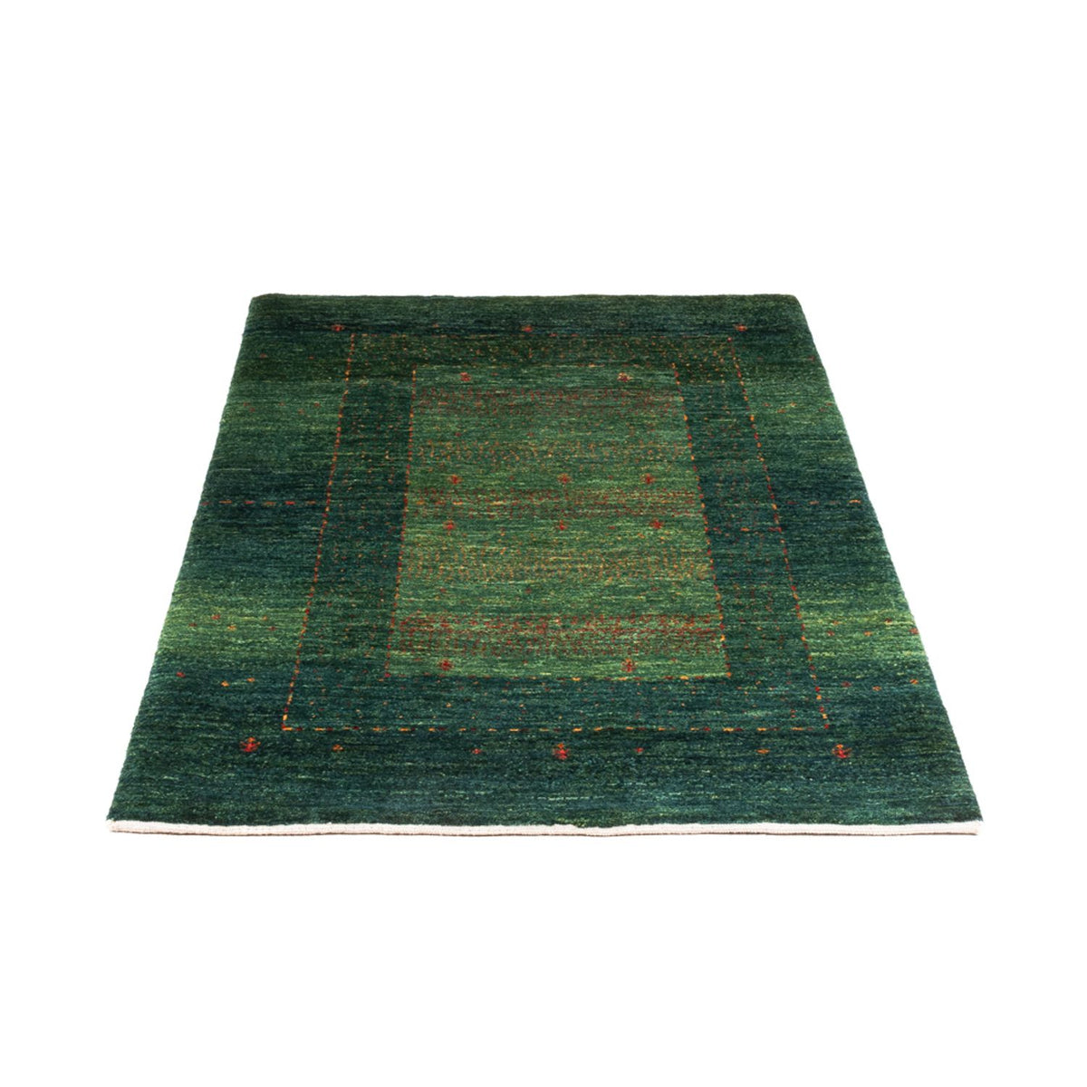 Gabbeh Tapijt - Loribaft Perzisch - 132 x 85 cm - groen